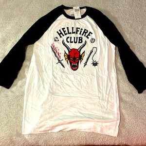 Stranger things hellfire club baseball t-shirt! Brand new with tags! Size medium